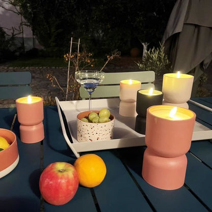 Outdoor table lamp - BRILLIANT - LOVERE - Candle shape - Plastic - 3 W - Beige and light brown