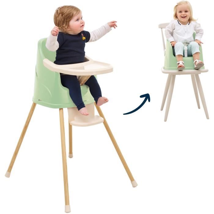 YOUPLA Thermobaby - Green Céladon Green High Chair - Made in France