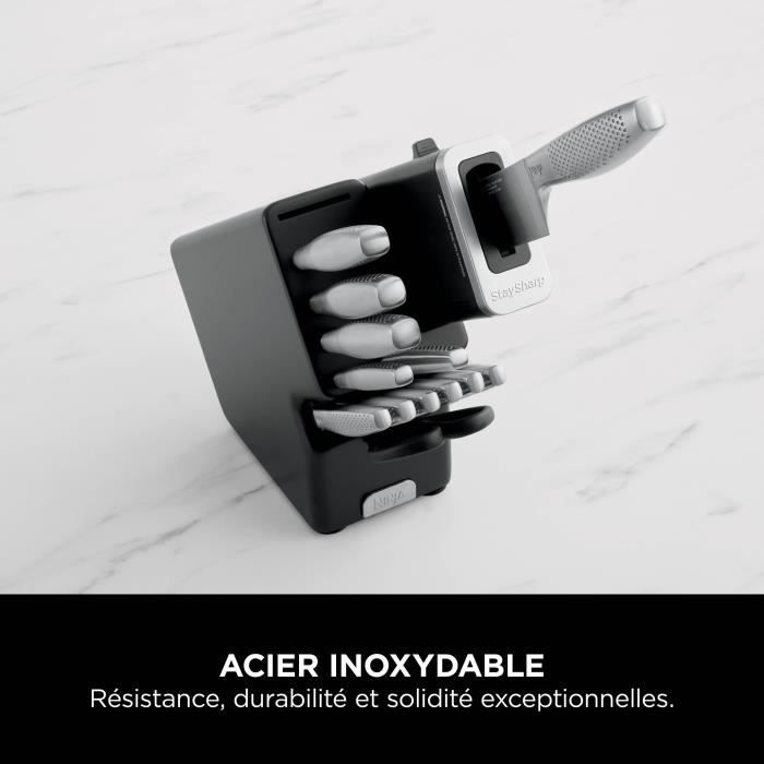 NINJA StaySharp 14-Piece Knife Set - Stainless Steel & Wooden Block - K62014EUUK