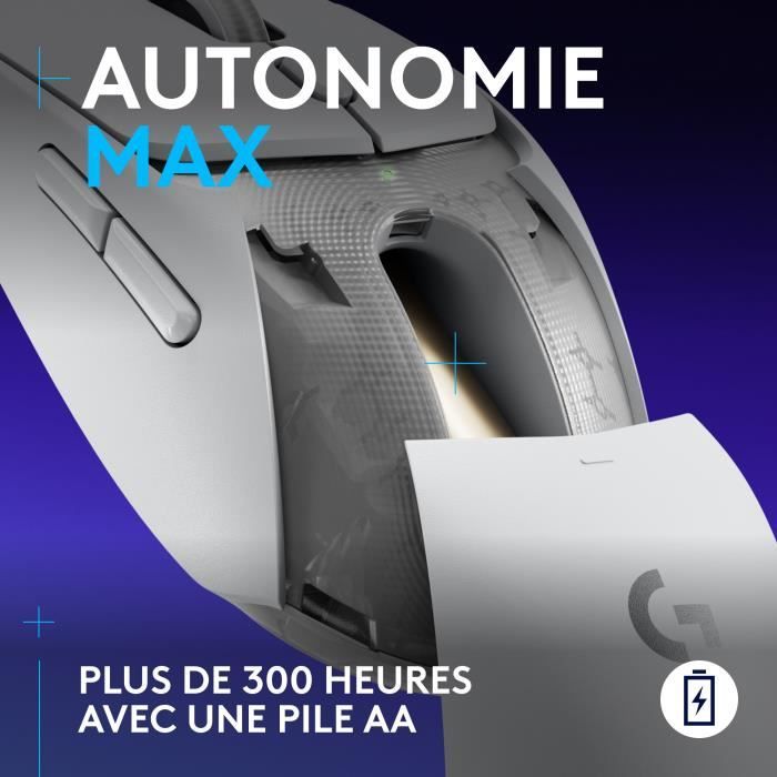 Logitech G309 LIGHTSPEED Wireless Mouse, Lightweight, LIGHTFORCE Hybrid Switches, HERO 25K Sensor - White