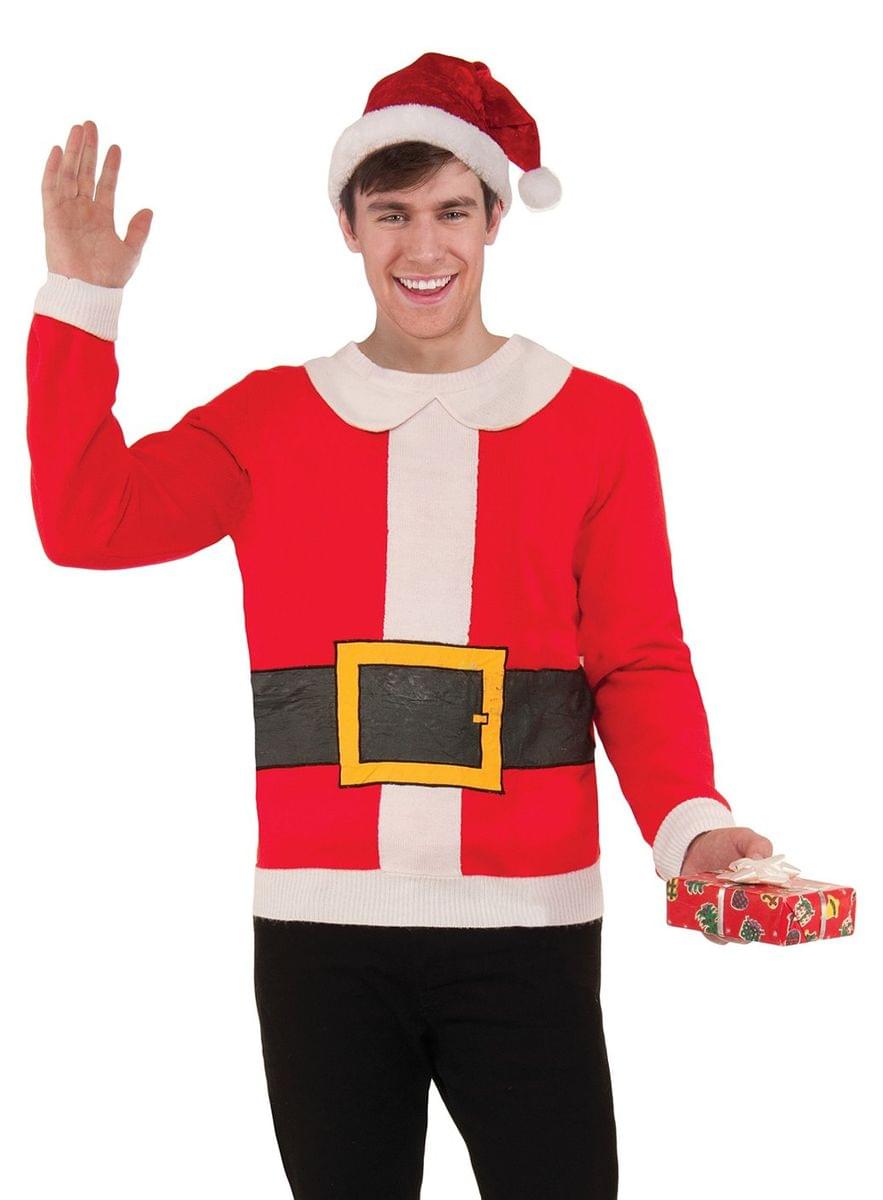Santa Suit Men's Ugly Christmas Sweater Medium