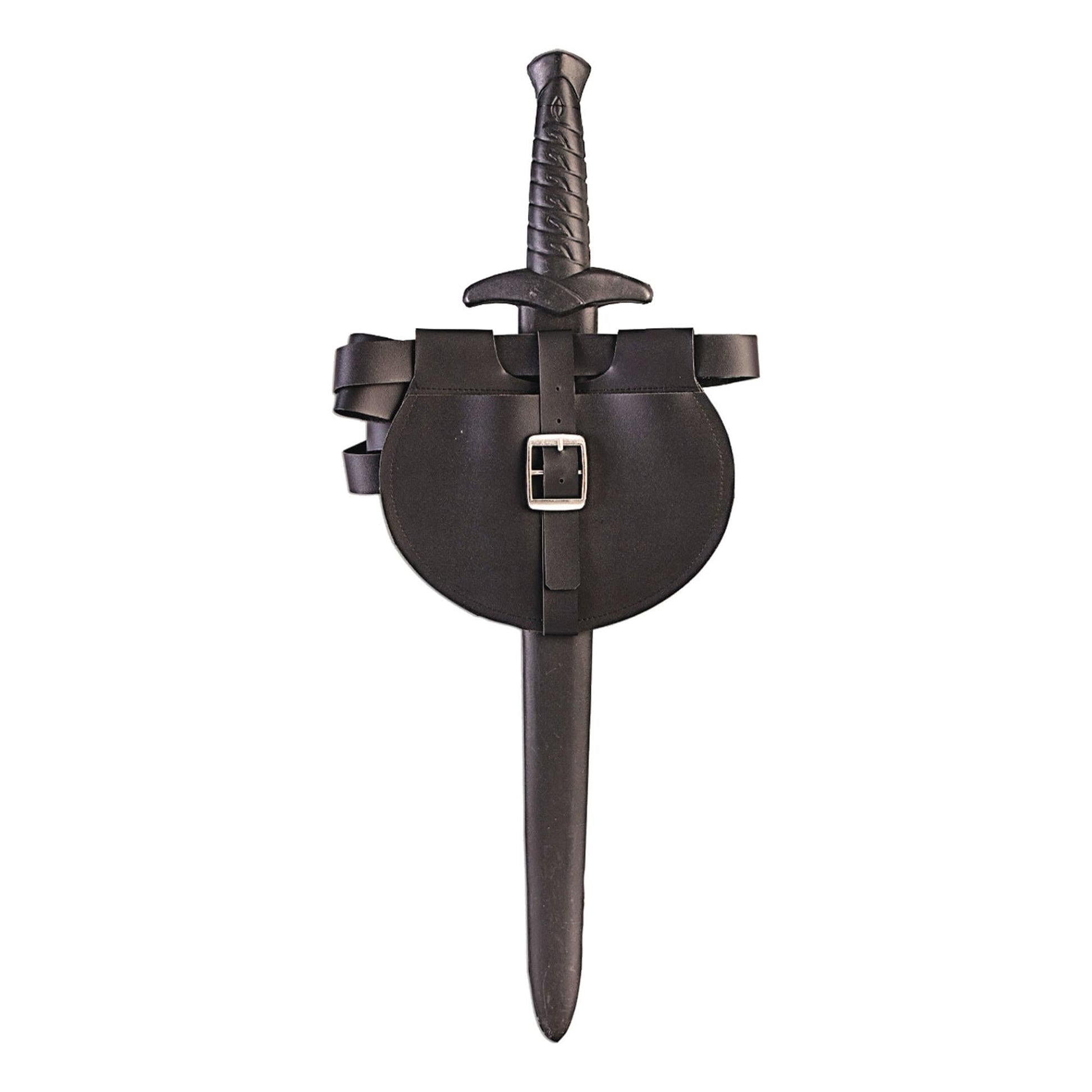 Dark Royalty Medieval King Sword w/ Belt & Pouch Plastic Costume Weapon Set