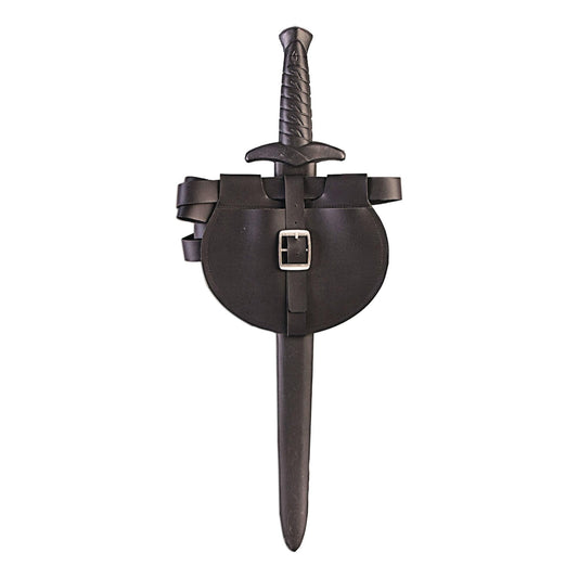 Dark Royalty Medieval King Sword w/ Belt & Pouch Plastic Costume Weapon Set