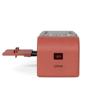 Connectable 2-person raclette - LIVOO - DOC310R - 450W - 2 people - Automatic thermostat - 2 wooden spatulas and 2 fondue pots