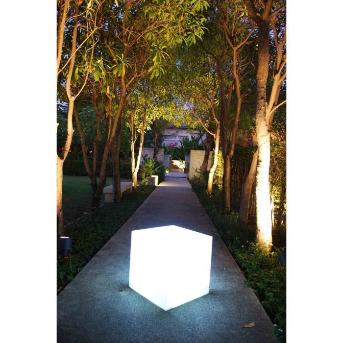 White luminous cube 40 cm E27 bulb