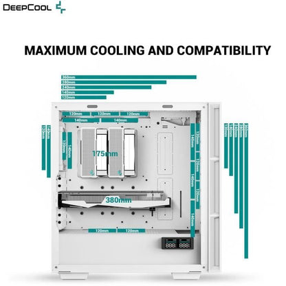 PC case without power supply - DEEPCOOL CH560 DIGITAL (White) - Mid-tower - E-ATX format