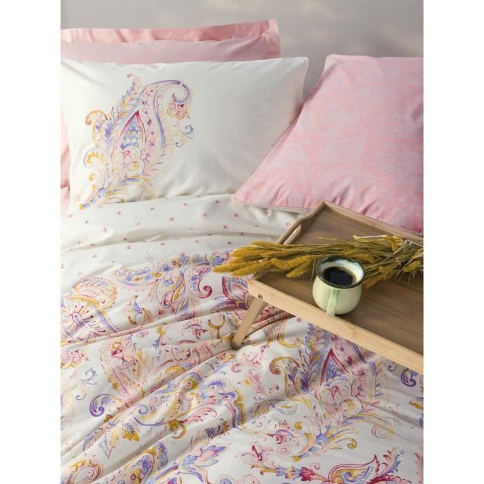 Bedding set - 1 duvet cover 220 x 240 cm + 2 pillowcases 60 x 60 cm - 100% cotton - Pink