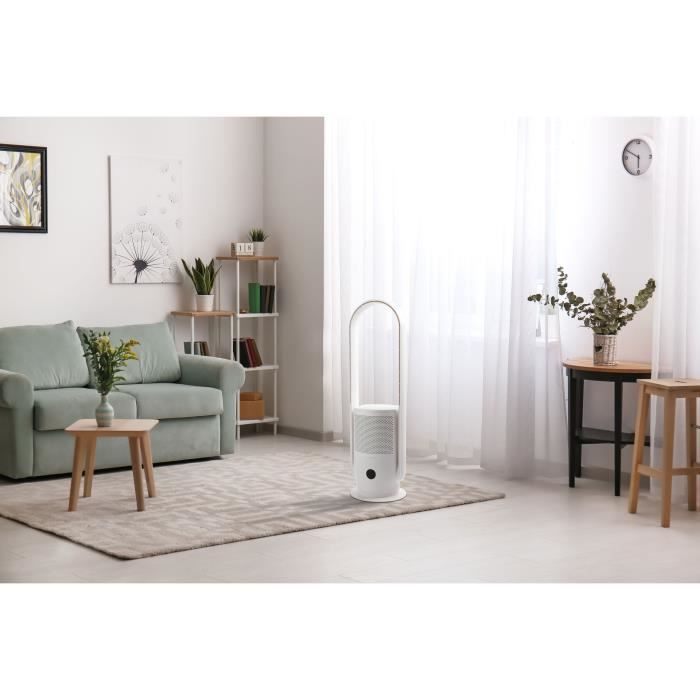 OCEANIC Air Purifier Fan with filter - Bladeless - Oscillation - 35W - H.80 cm - 8h timer - Remote control