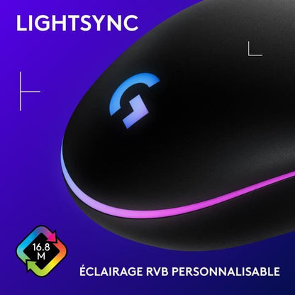 Logitech - G203 LightSync RGB Gaming Mouse - Black