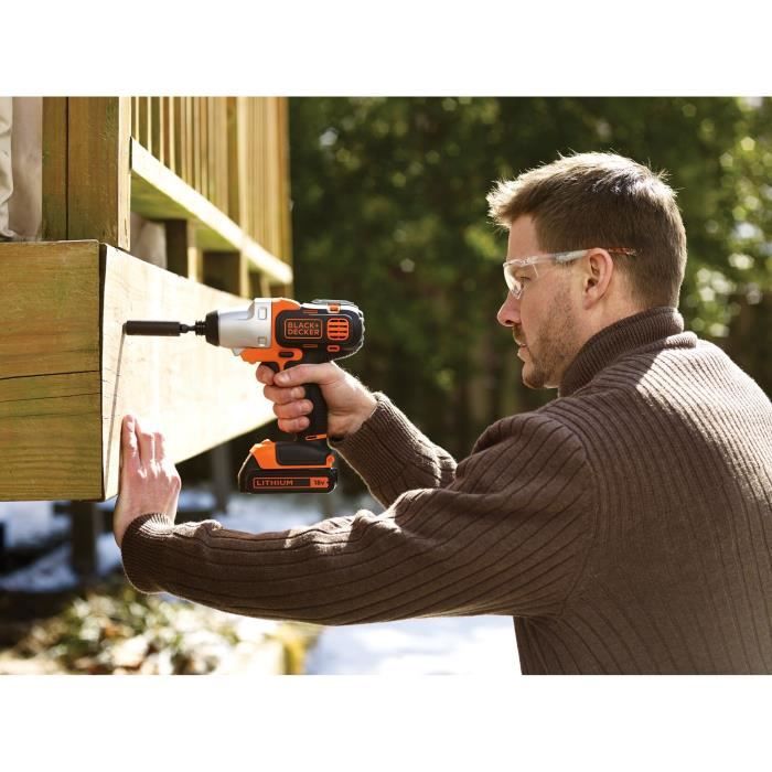 BLACK + DECKER - Cordless MultiEvo Drill-Driver 18V 1,5Ah + Charger - MT218K-QW - Tool with interchangeable head