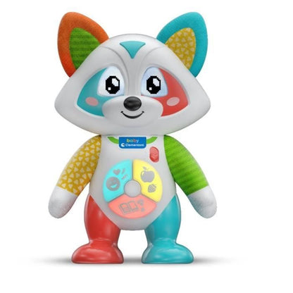 Baby Clementoni - Oliver, the playful raccoon - Interactive game - 4 game modes: Emotions, Meal, Story and Exploration.
