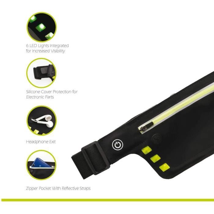 Running belt - SCHILDKRÖT - Wheel Bee Running Waistbag Night Runner LED-Light