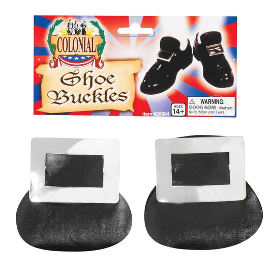 Colonial Christmas Costume Silver Shoe Buckles One Size