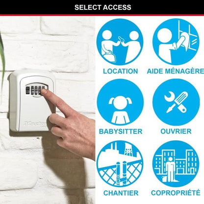 Master Lock Secure Key Box - M - White Format - Key Chest - Secure storage