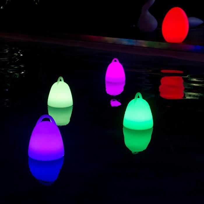 LUMISKY Wireless LED portable lamp LIBERTY C25 - Waterproof and floating - H 24 cm - White and multicolored