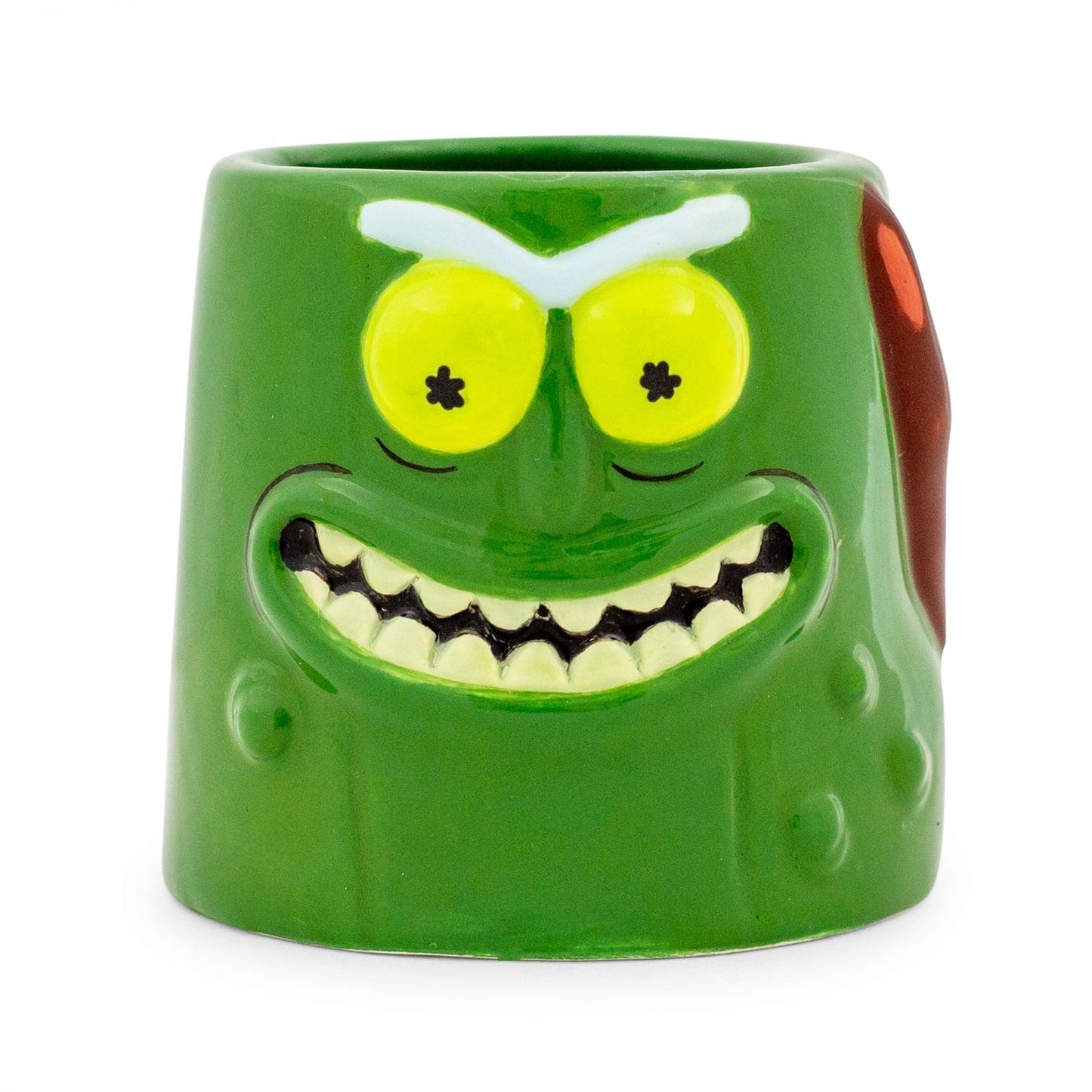 Rick and Morty Pickle Rick Sculpted Ceramic Mini Shot Glass | Holds 2 Ounces