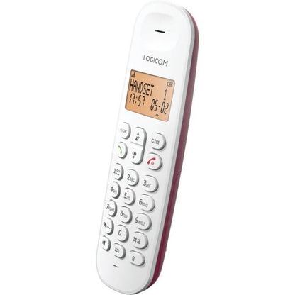 Fixed cordless telephone - LOGICOM - DECT ILOA 150 SOLO - Raspberry - Without answering machine