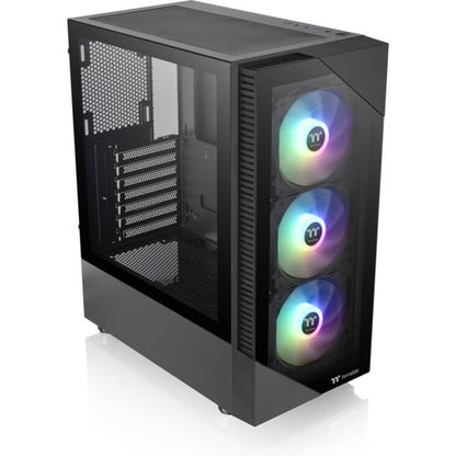 Mid-Tower PC Case without PSU - THERMALTAKE View 200 TG ARGB (Black) - ATX/Micro ATX - 3x120mm A-RGB - USB 3.0/2.0 - Tempered Glass