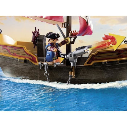 PLAYMOBIL 71318 Pirate Rowboat - Pirates - With two characters, two cannons - Ages 4 and up