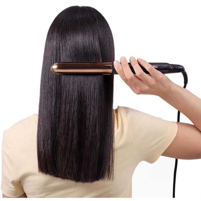 BaByliss ST482E - BaByliss straight & curl shine straightener - 5 temperatures up to 235 ° C - 28 mm plates in real titanium