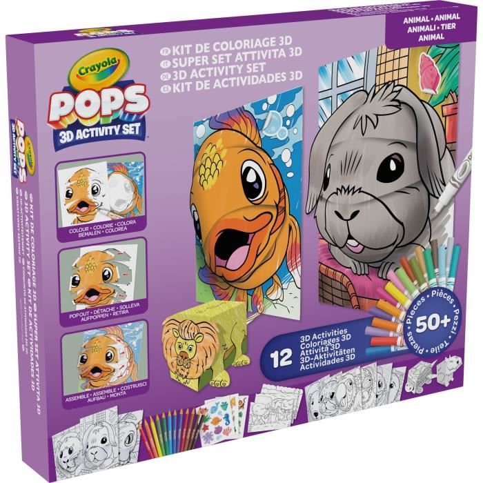 Creative - CRAYOLA - POPS 3D Color Pops Gift Set - Over 12 3D Activities! Ages 6 and up