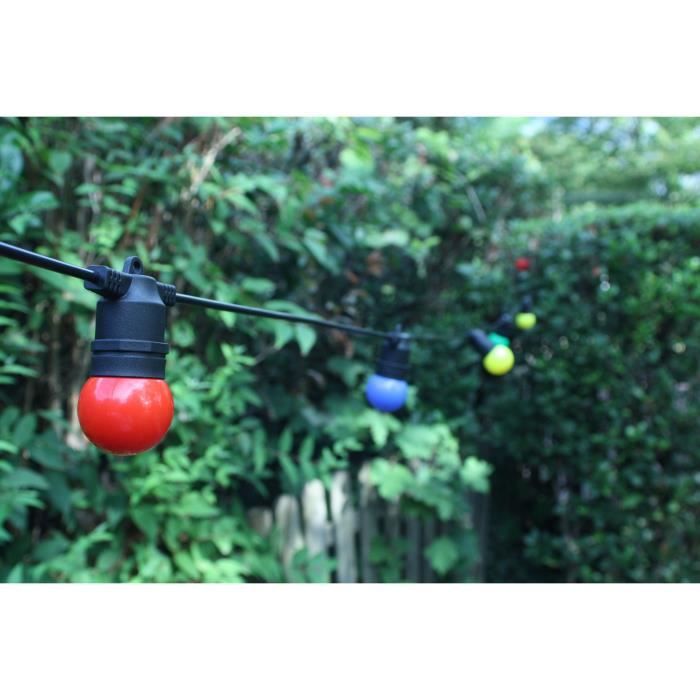 Garland - Colorado - 5 m - Colored bulbs - Black