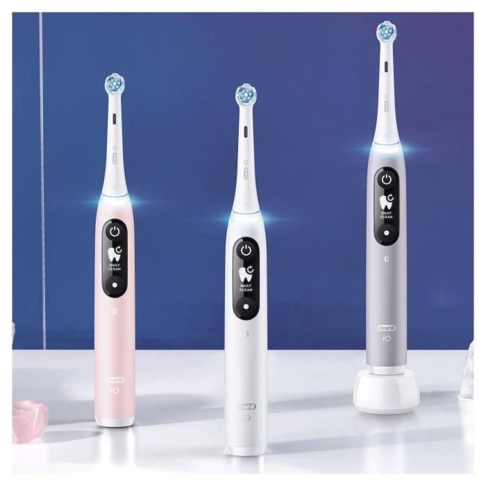 Oral-B iO 6S Gray Bluetooth Connected Electric Toothbrush, 2 Brush Heads, 1 Travel Case
