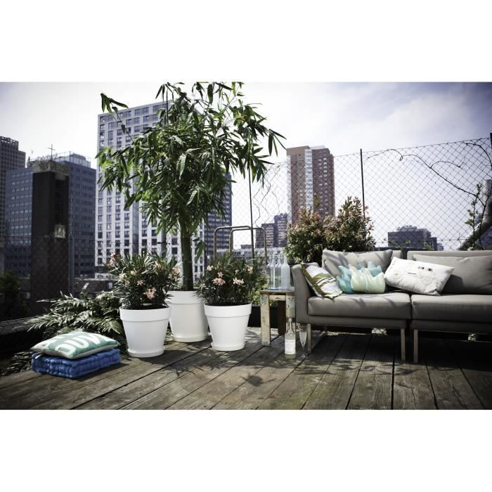 Elho Round flower pot with Urban loft wheels - Ø 40 cm - White