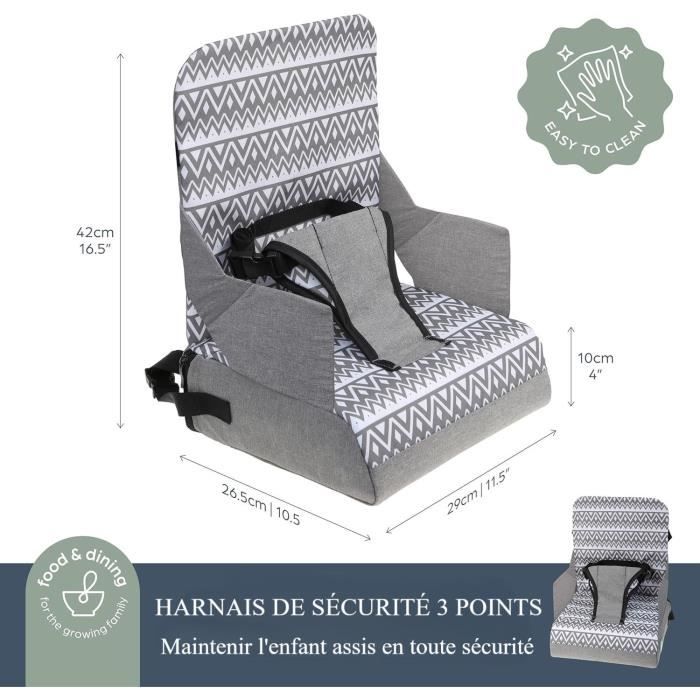 DREAMBABY Portable Feeding Booster Seat - Grab 'N Go - Leaves - Blue