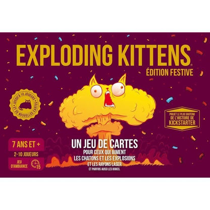 Party game - ASMODEE - Exploding Kittens: Festive Edition - For Adults - Duration 15 min