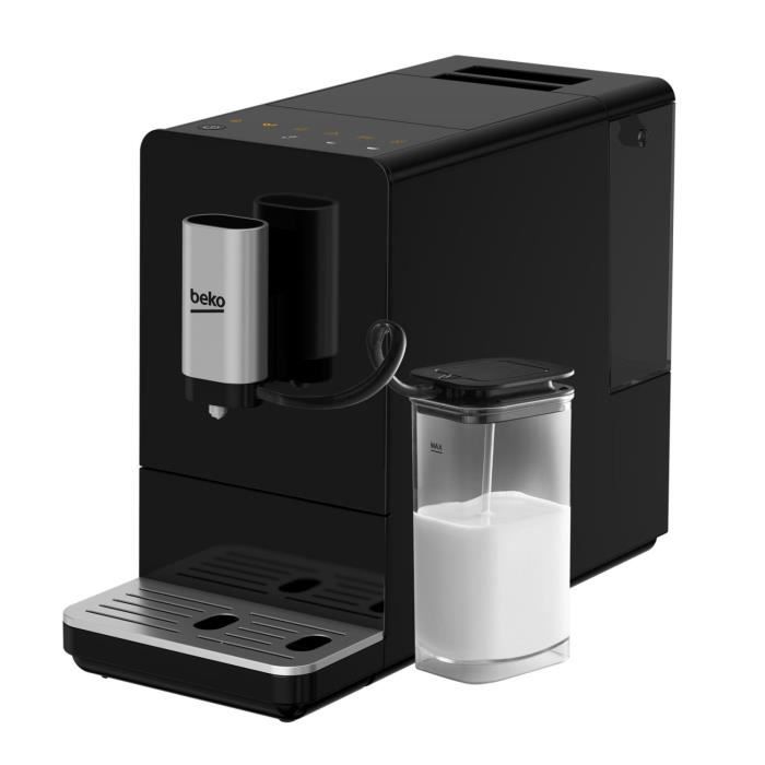 Automatic espresso machine - BEKO - CEG3194B - 1350 W - Milk carafe - Black