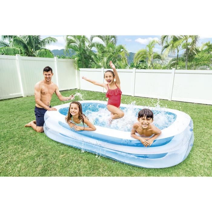 INTEX Rectangular inflatable pool for the family - 2,62x1,75x0,56m