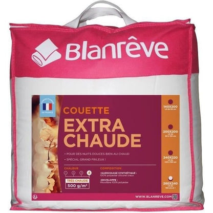 Blanreve extra hot duvet in microfiber - 240 x 260 cm - White