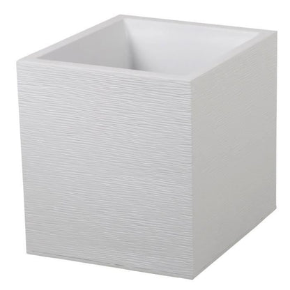 EDA Square Pot Graphit - 39 x 39 x 43 cm - Capacity 31L - Céruse white