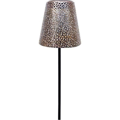 Solar lamp - GARDEN ID Gold - Ø12 h70 cm - Autonomy 6-8h - Stabilizing foot - On/off button - No wiring - AAA battery.