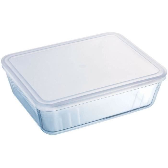 PYREX - 242P000 / 7046 - Rectangular dish with lid - 22cm * 17 cm - Pyrex Cook & Freeze
