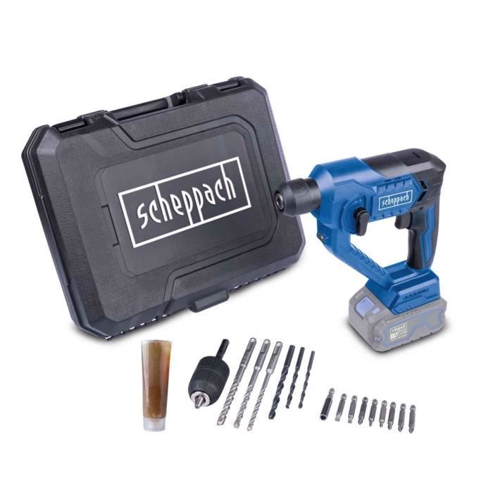 Hammer drill - SCHEPPACH - 20V IXES - 1.3 J - SDS plus chuck + accessories and case - without battery or charger - C-RHD130-X