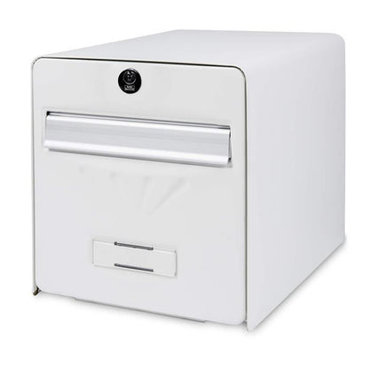 BURG WACHTER BALNEAUR STEEL GALVANISE STEEL - Glass rear door - White