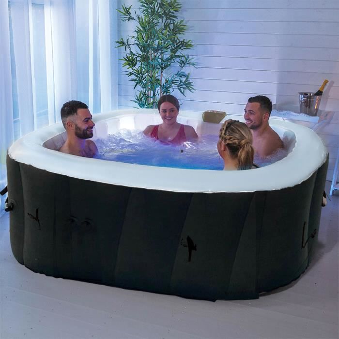 SUN SPA Laminated square inflatable spa 4 people - 1.57 x 0.67 m