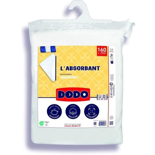 Absorbent mattress protector - polyester - 160x200 cm - dodo