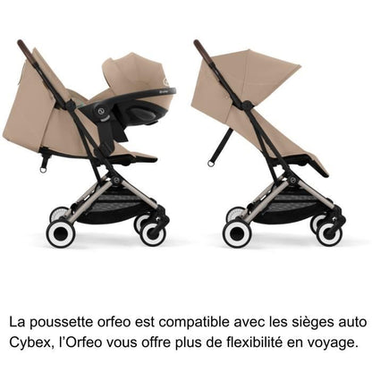 CYBEX - Ultra-compact and comfortable stroller - ORFEO - 4 wheels - Almond Beige