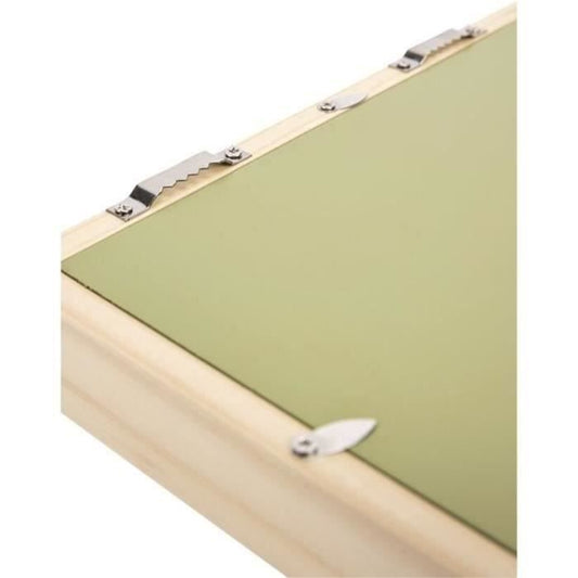 Baby Art Pure Frame - Frame Kit with Play Dough and Natural Pine Wood Frame, Roller, Reversible Back Panel (Green/Orange)