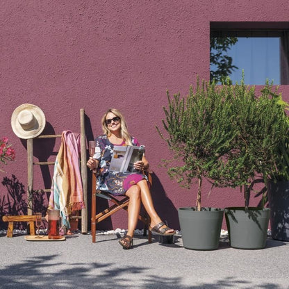 Flower pot - DEROMA - Origin - 85 L - On wheels - Grey