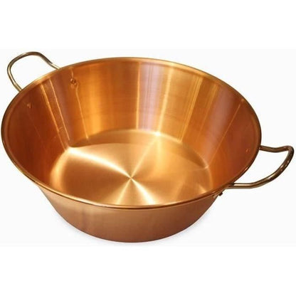 BAUMALU Copper jam bowl 38 cm 12/10 stainless steel handles - approximately 9 liters