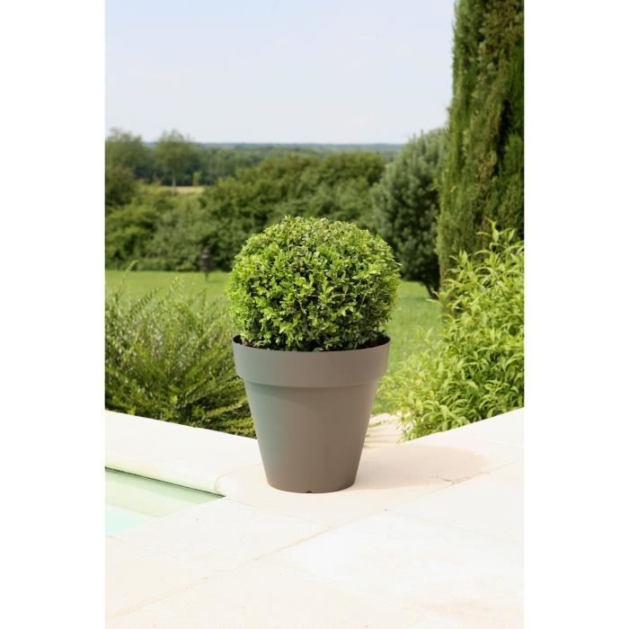 Riviera SOLEILLA FLOWER POT - ROUND - Ø 39.2 x 35.8 cm -glittergris