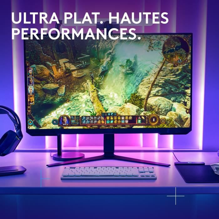 Logitech G515 LIGHTSPEED Wireless Keyboard without Numeric Keypad (Brown Switch) - White