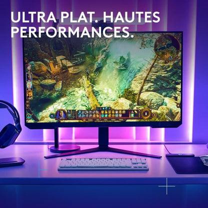 Logitech G515 LIGHTSPEED Wireless Keyboard without Numeric Keypad (Brown Switch) - White