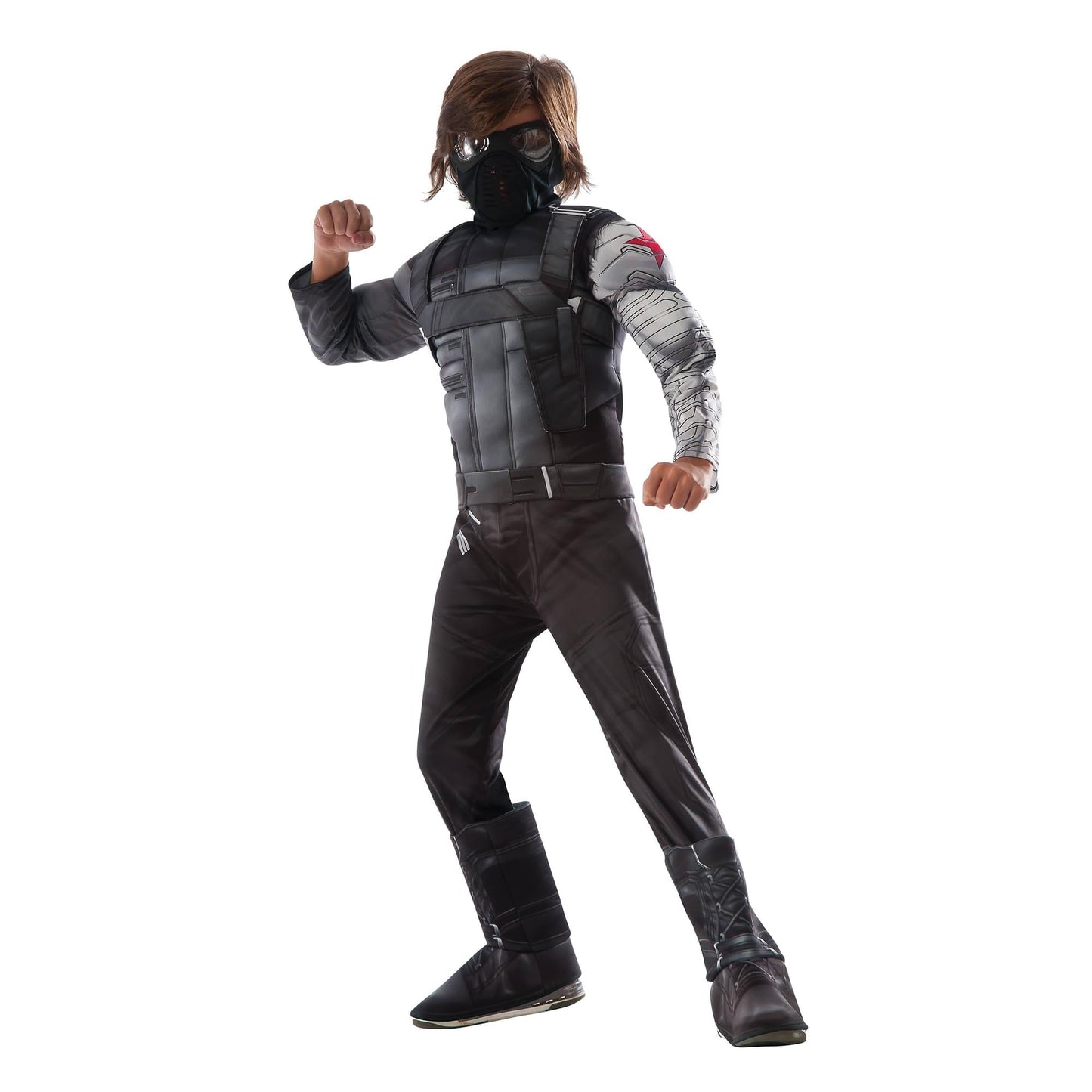 Captain America 3 Deluxe Muscle Chest Winter Soldier Costume Child Small