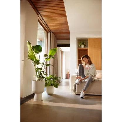 Flower pot - Elho - Vibes Fold Coupe - White - L 30 x W 29.5 x H 45 cm - Indoor - 100% recycled