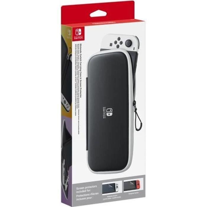 Nintendo SwitchTM transport pouch and screen protector (OLED model)